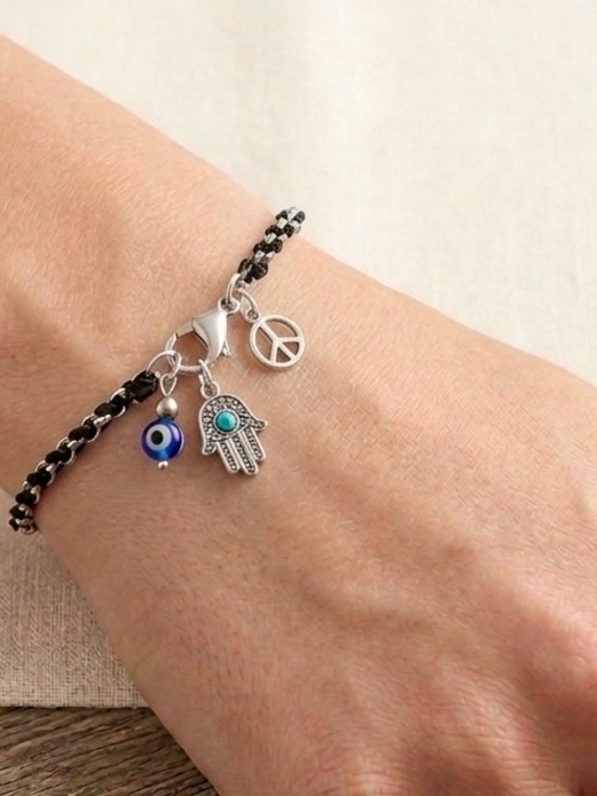 Jewelry - Bohemian bracelet with silver charms